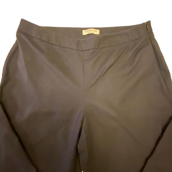 Coldwater Creek Natural Fit Flat Front Cotton Navy Pants Size‎ 12 - Picture 3 of 11